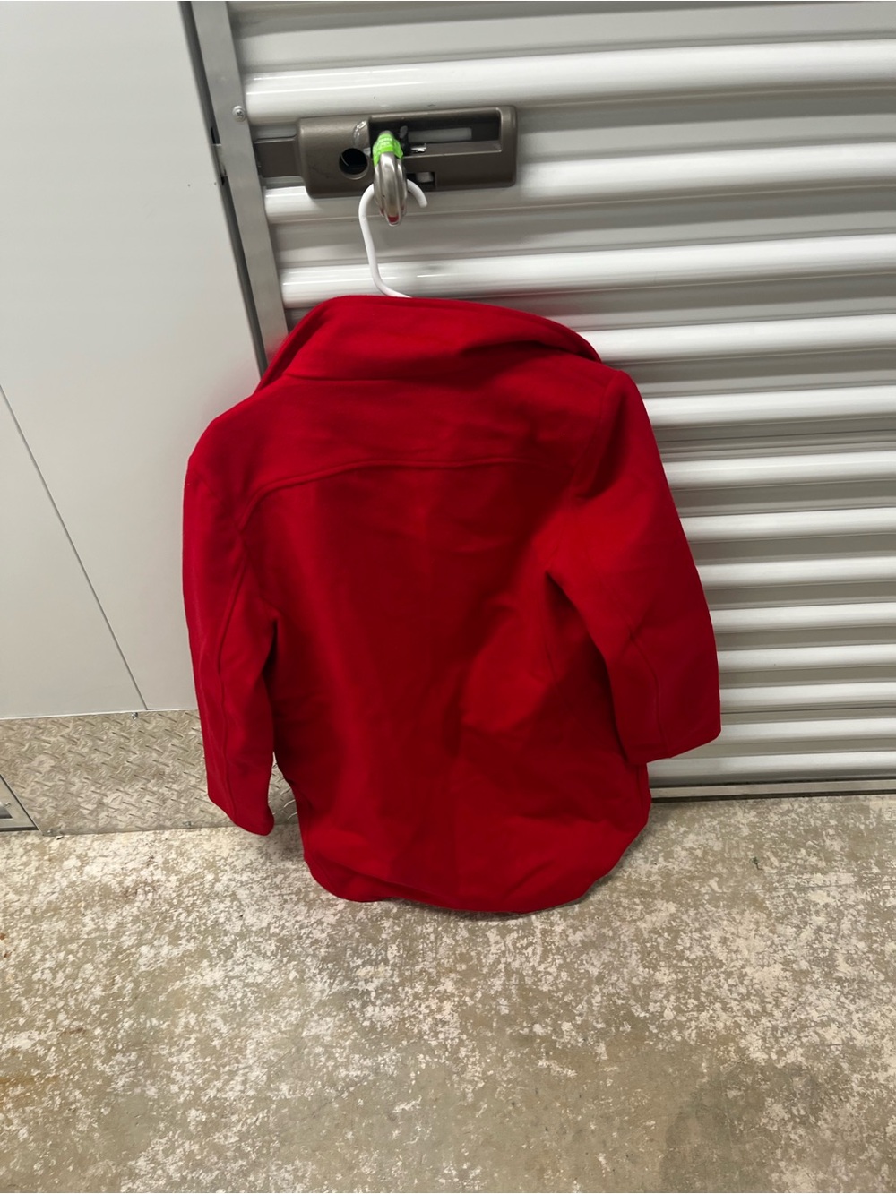 Pendleton Red Wool Pea Coat with Zip & Snap Front - Picture 3 of 6